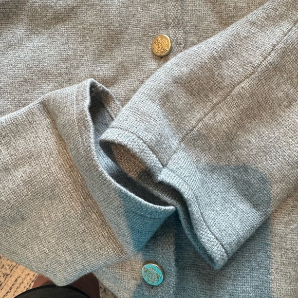 Abercrombie and fitch  gray Cardigan with Gold Buttons - Picture 8 of 9